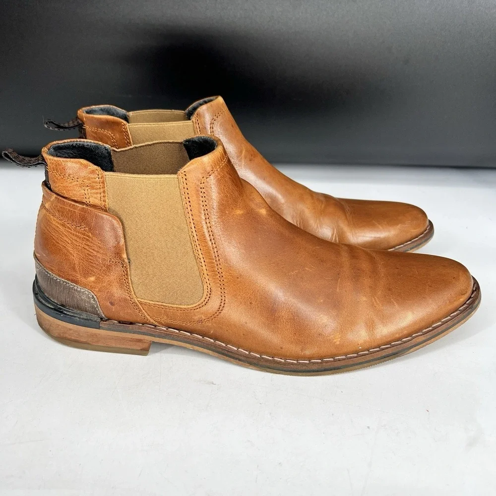 Bull Boxer Lavorazione Artiginale Boots Mens Sz 9 Brown Leather Made In Portugal